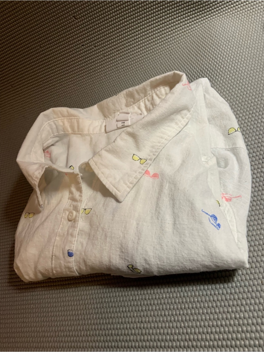 Westport Colorful Sunglasses Print Button Up Shirt White 100% Cotton XXL 2X